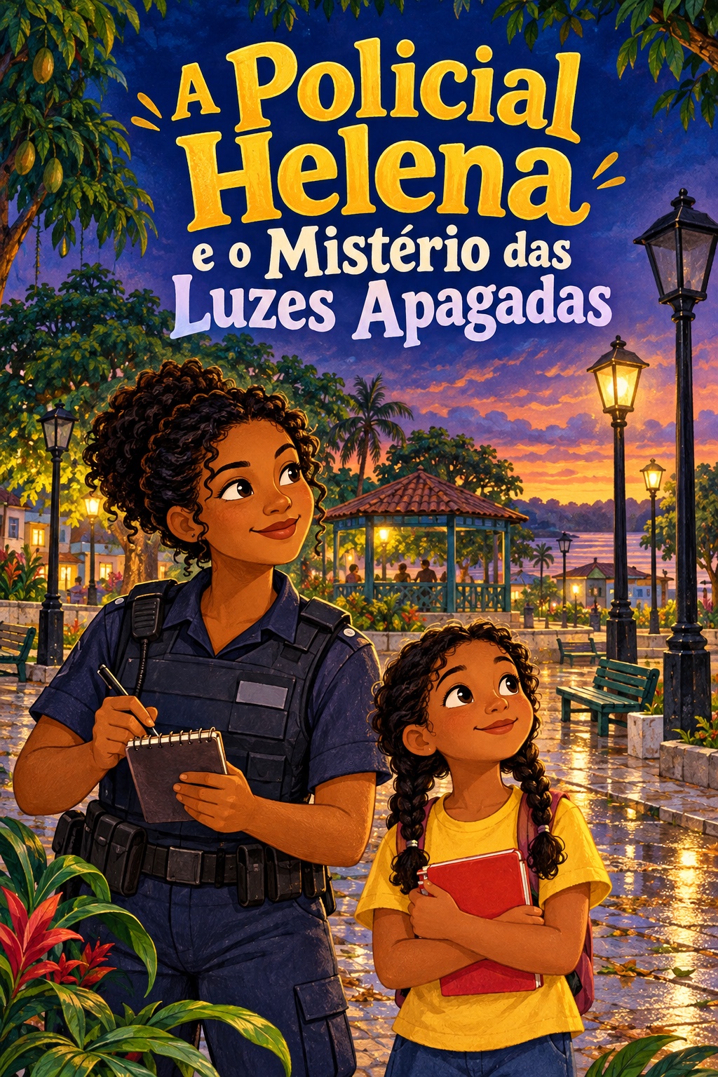 Capa de A Policial Helena e o Mistério das Luzes Apagadas